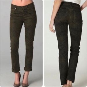 Citizens of Humanity Brown Snakeskin Mandy High Waist Retro Slim Roll-Up - 29